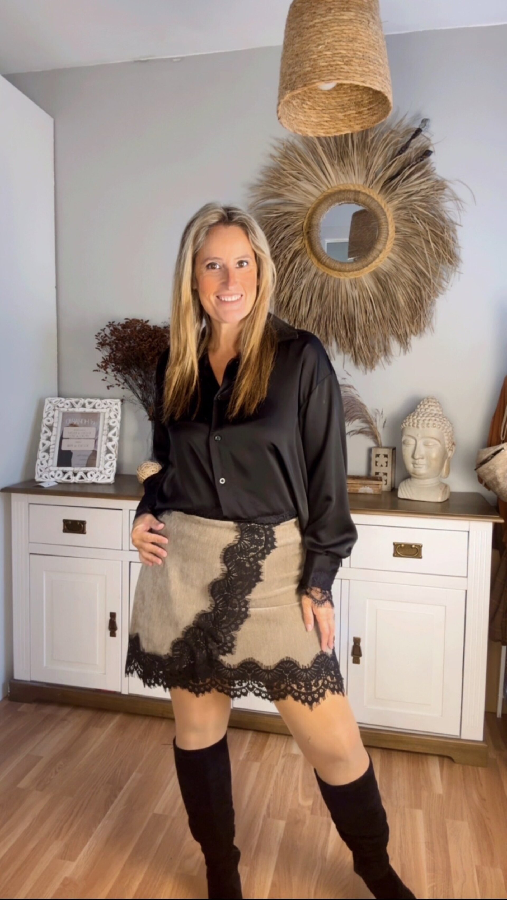 Falda Silvia Beige - 3