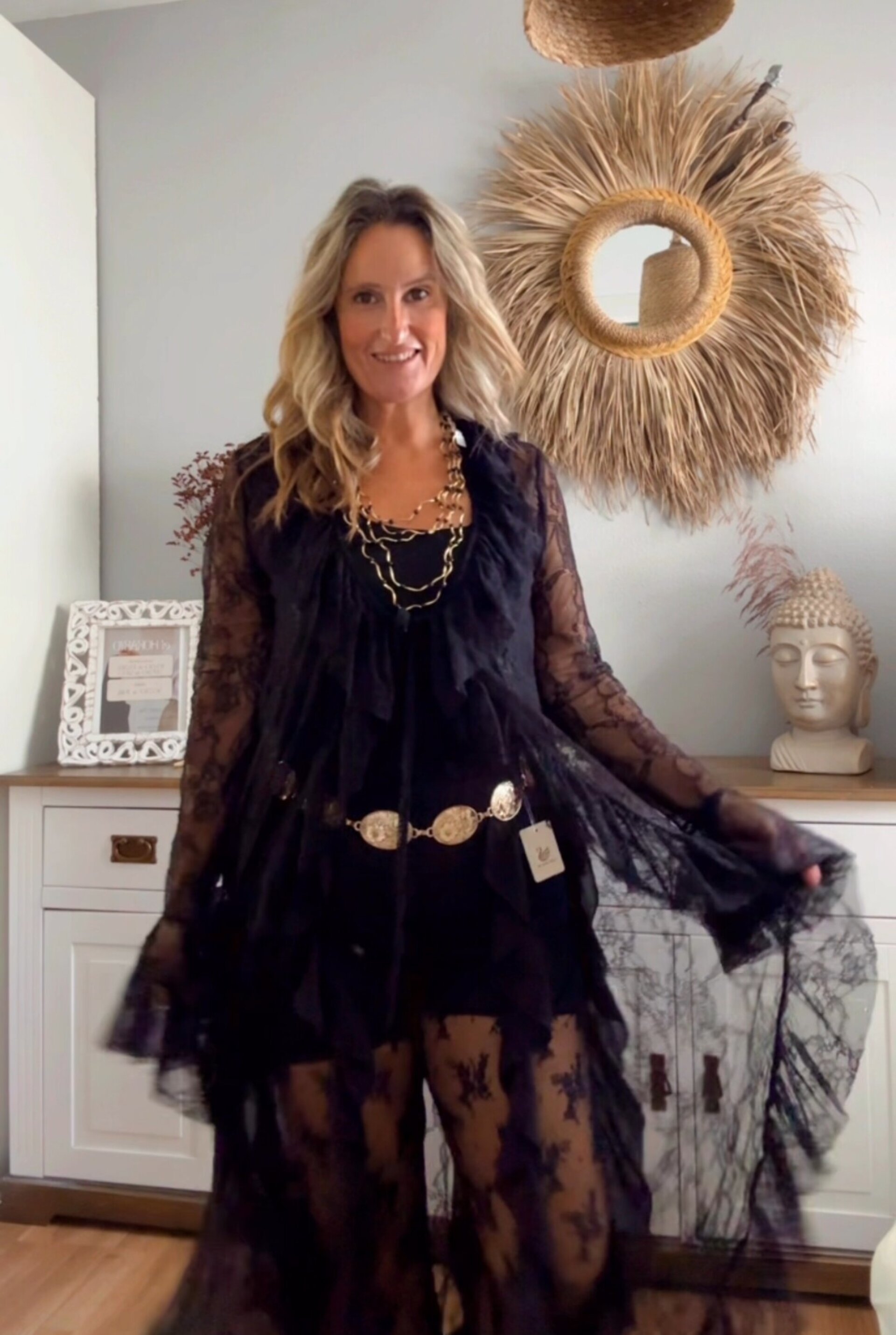 Kimono Boho Negro - 3