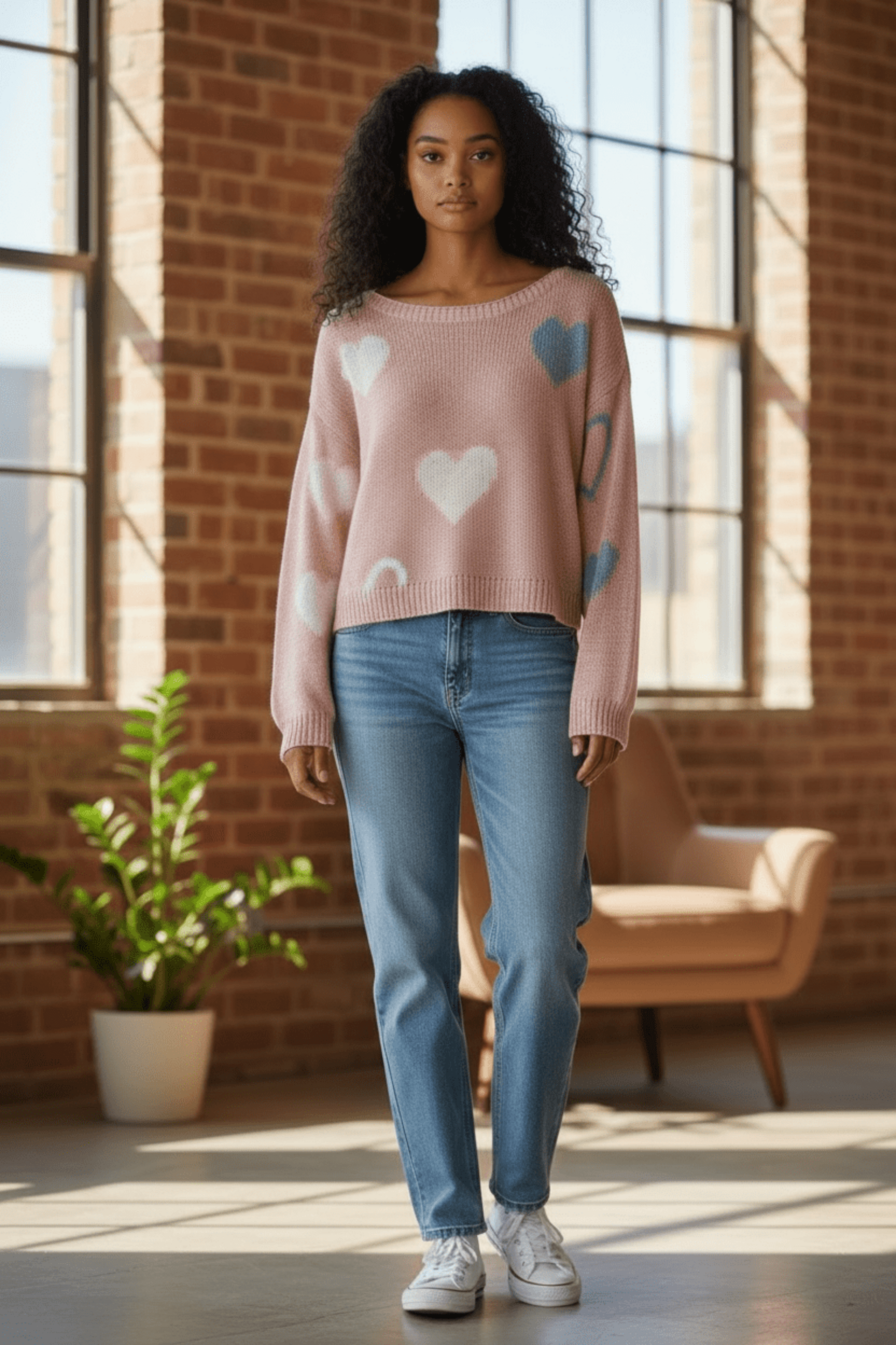 Jersey corazones rosa - 2