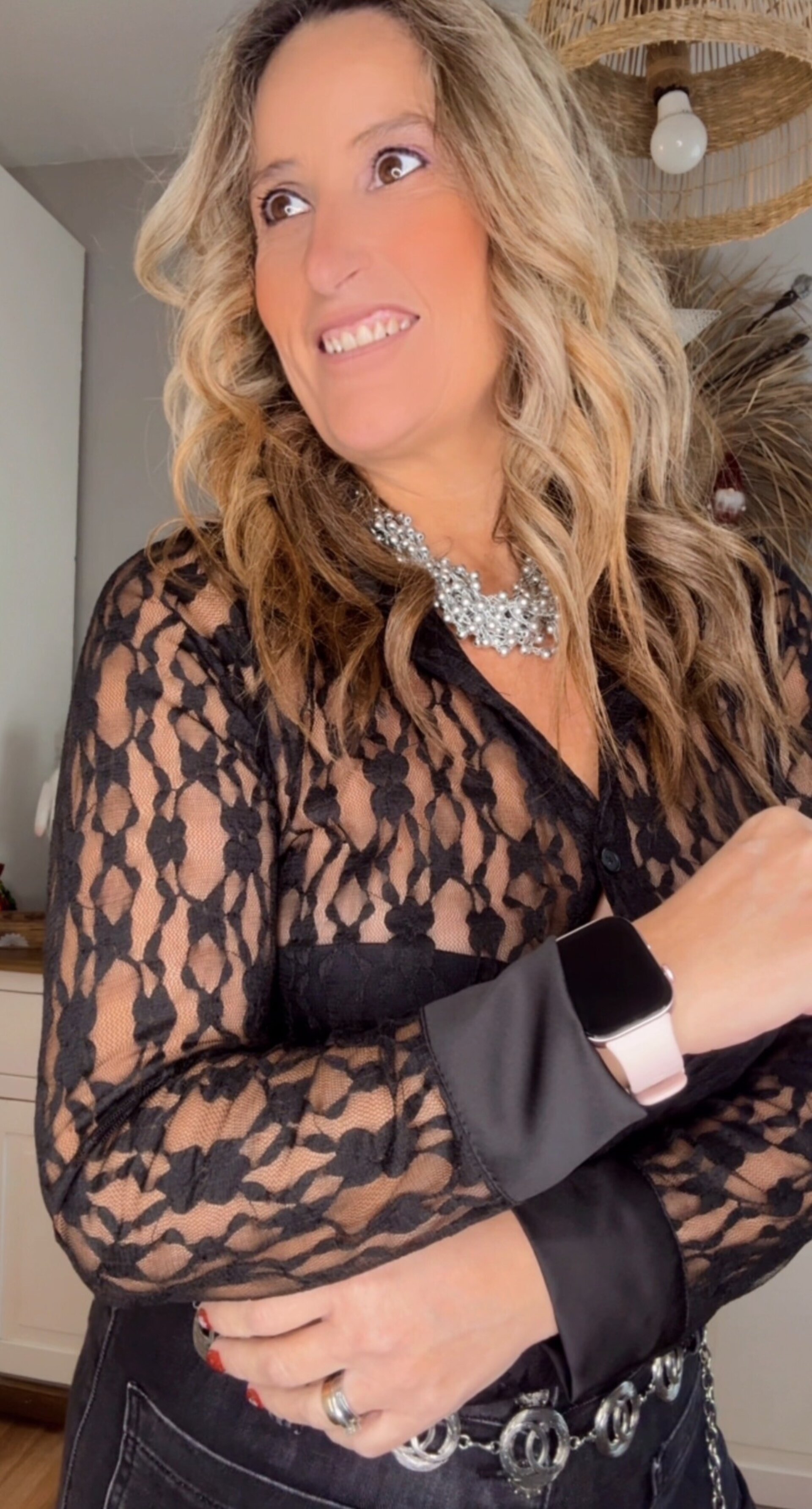 Camisa Encaje Negra - 3