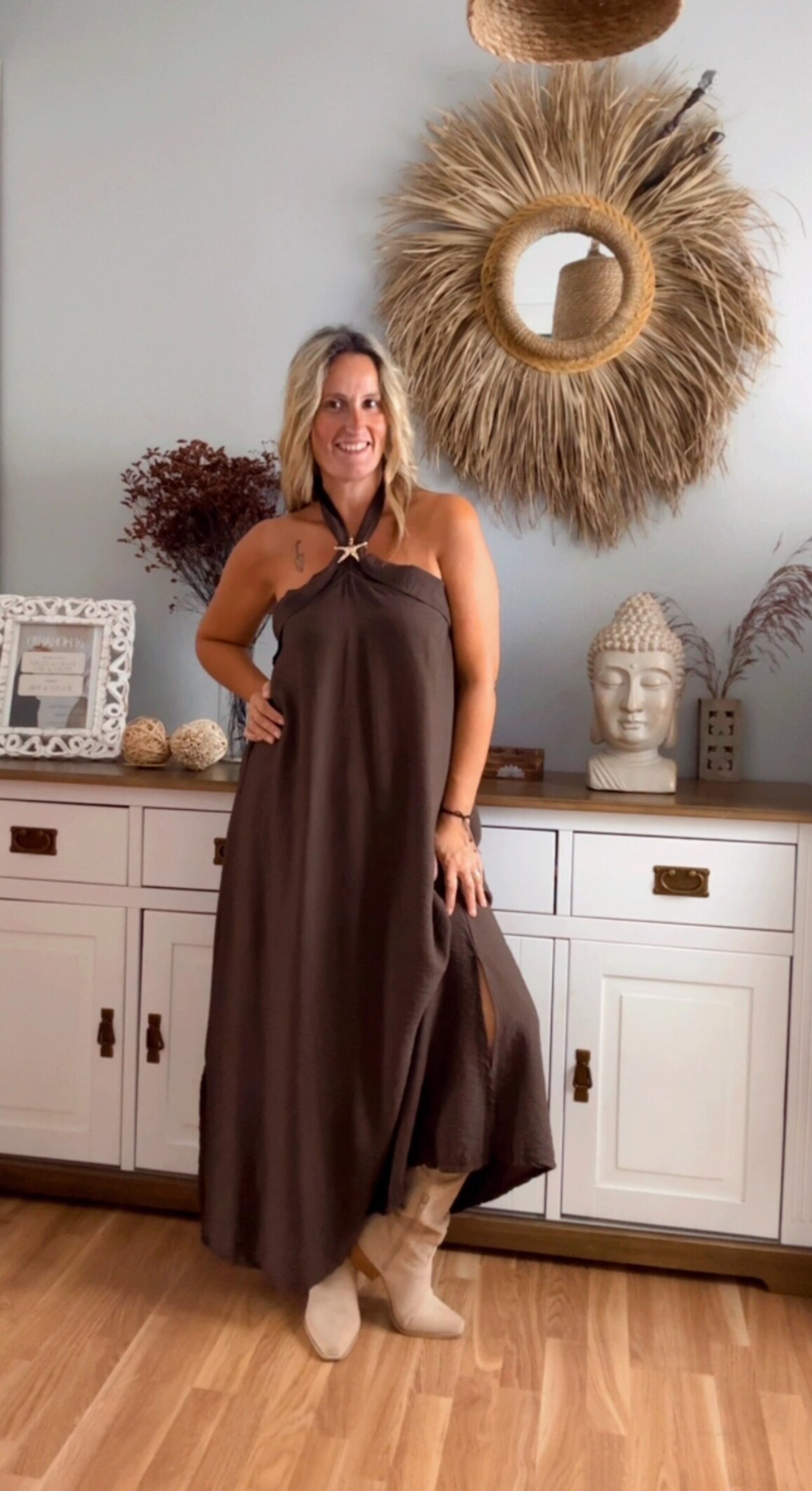 Vestido Silvia Choco - 1