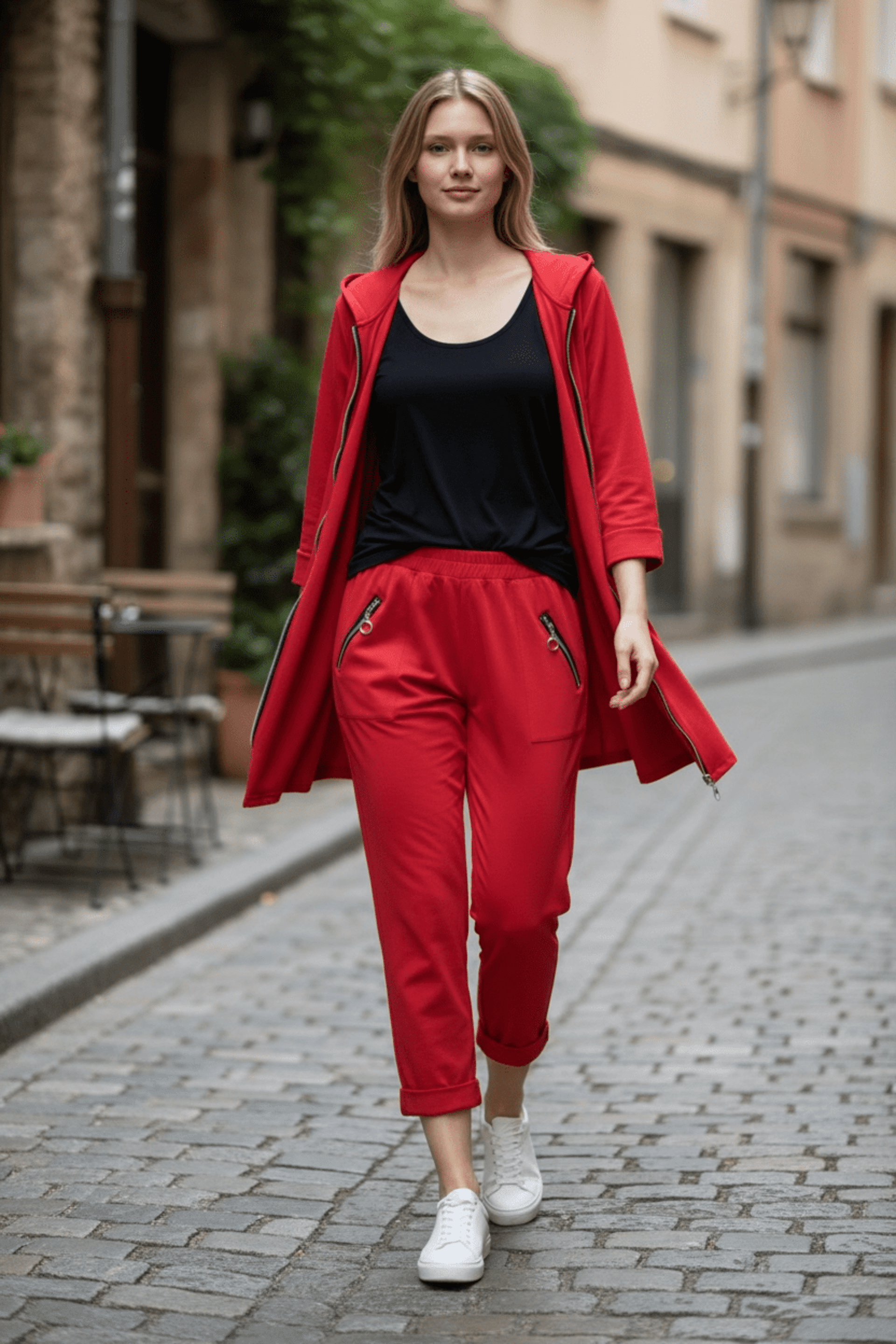 Chaqueta Botones Roja - 2